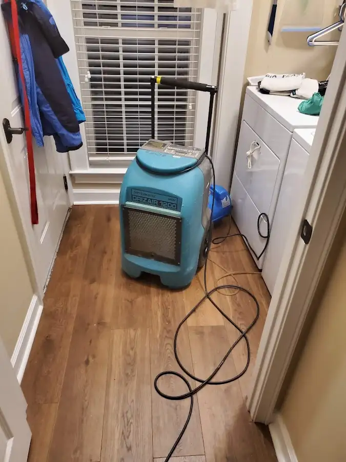 Commercial dehumidifier deployed for Flood Damage Cleanup in New Milford